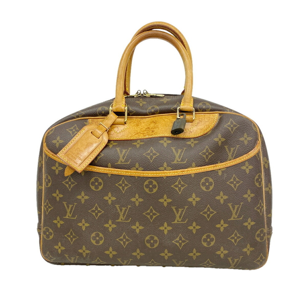 Louis Vuitton Monogram Deauville Handbag M47270 Brown Women's